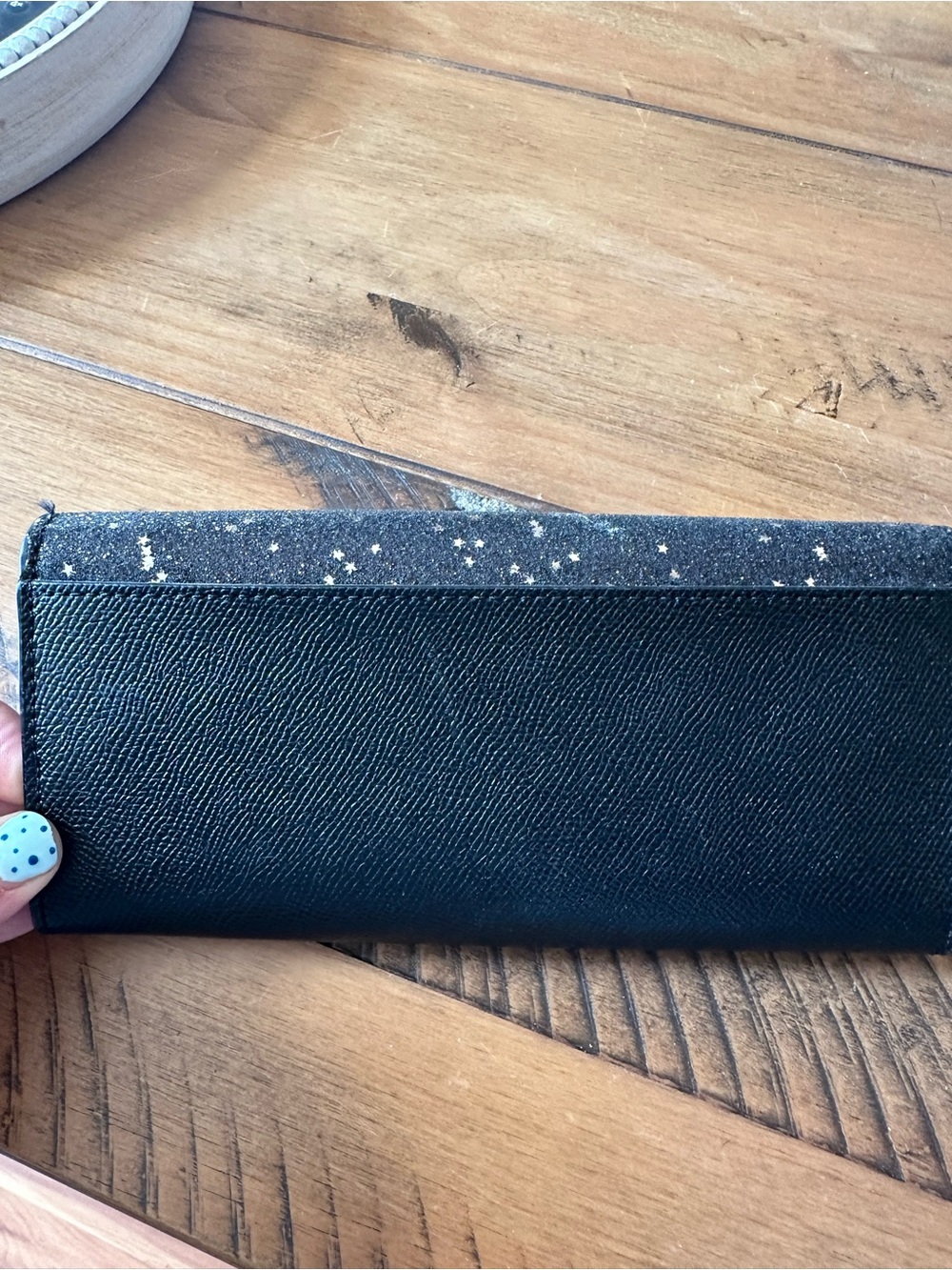 Coach Black Glitter Star Continental Wallet - Picture 4 of 6